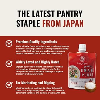 Muso From Japan - Organic Umami Chili Puree, Japanese Flavor Enhancer, USDA Organic, Ideal for Sauces, Marinades, Cooking - 5.2 oz (Pack of 1)