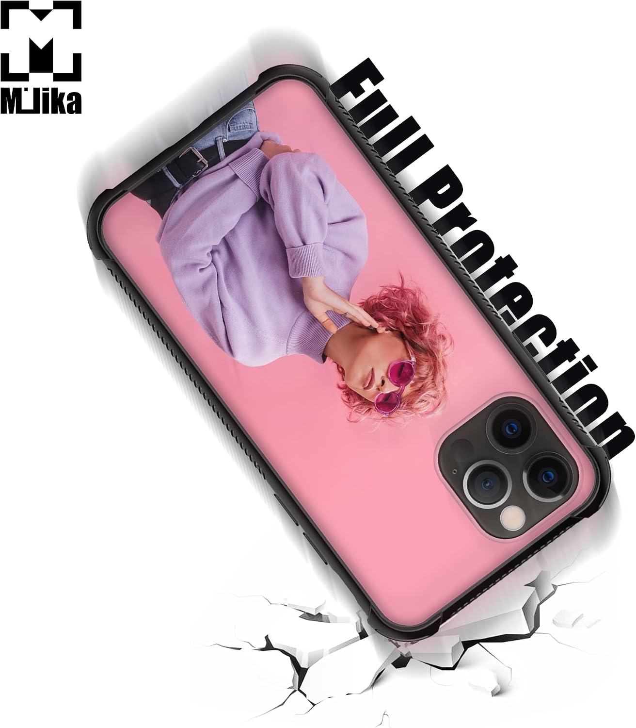 milika Custom Pictures Phone Case for iPhone 12 Pro max Personalized Phone Cases Customized Slim Soft and Hard tire Shockproof Protective Anti-Scratch Phone Cover Case Make Your Own case