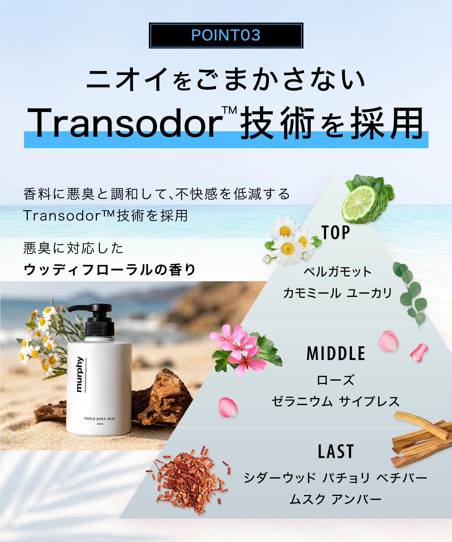 Amazon | murphy マーフィー 薬用トリプルボディソープ400ml