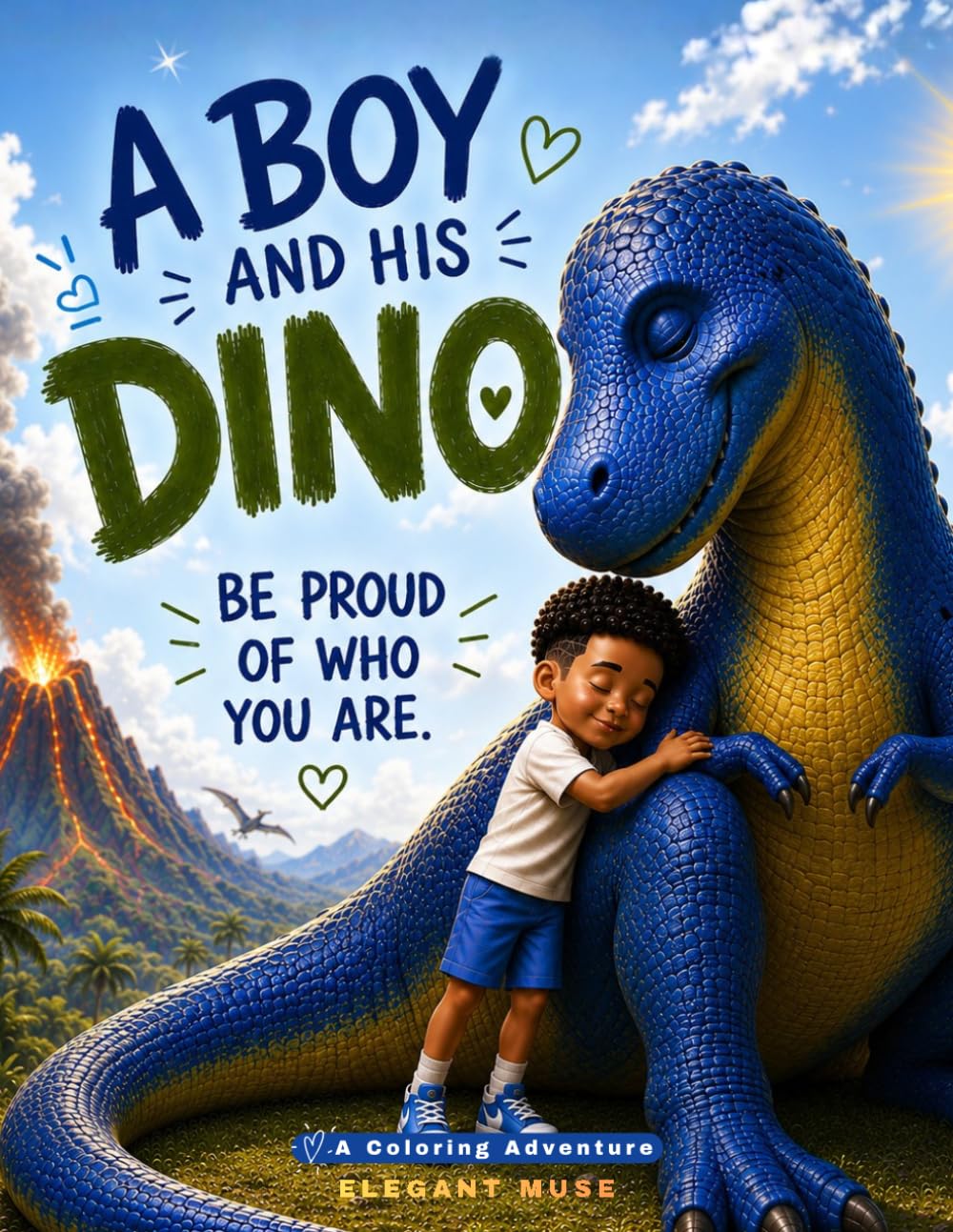 A Boy and His Dino: A Coloring Adventure