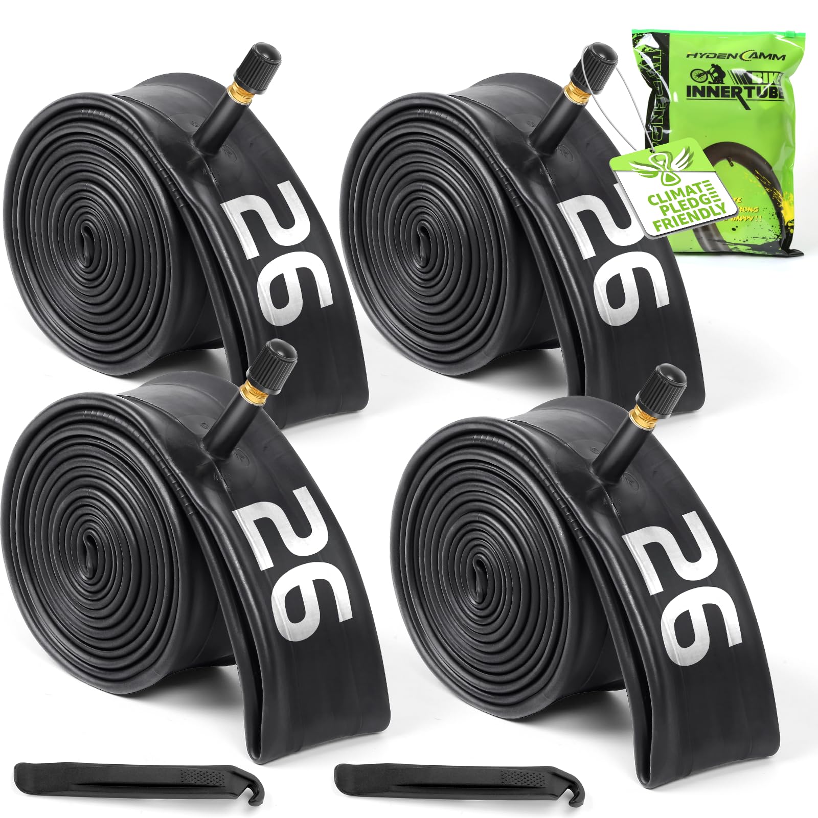 Hydencamm 4 Pack 26 Inch Bike Tubes