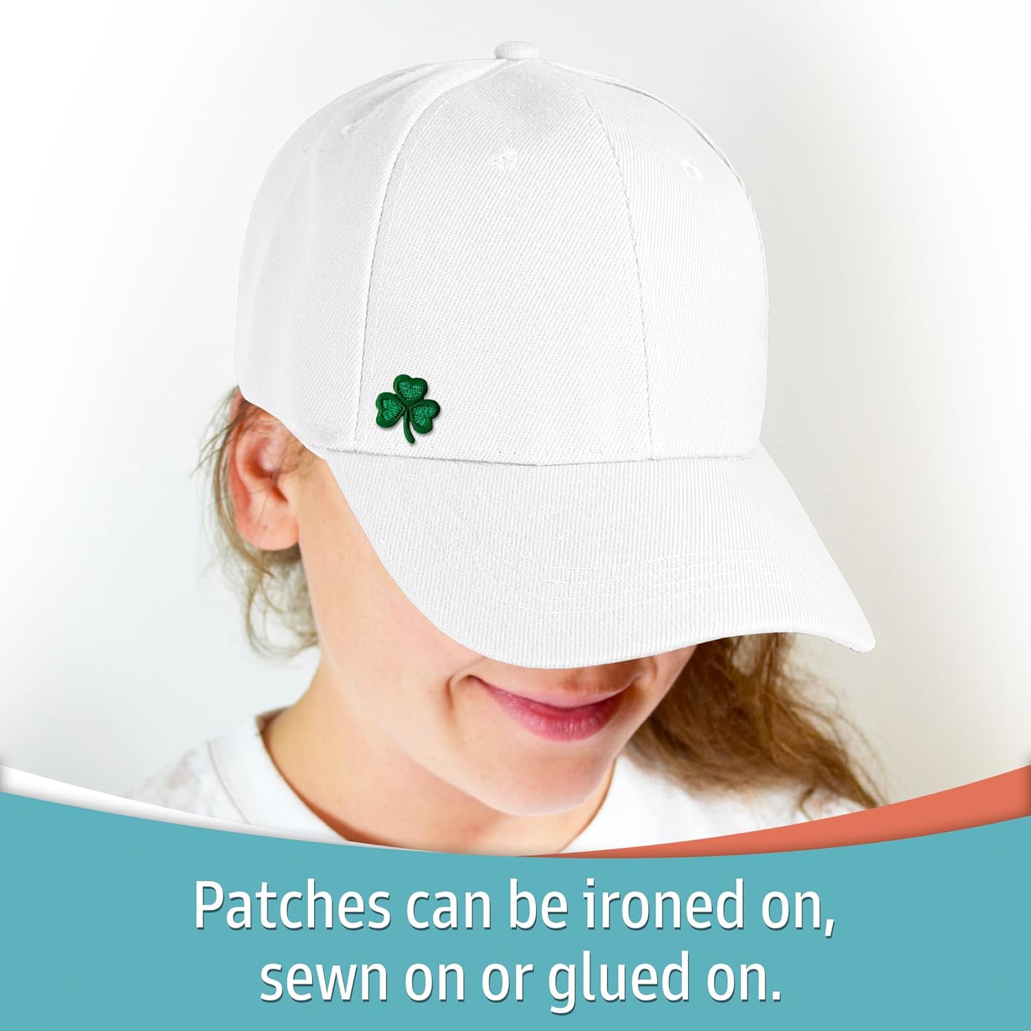 Laughing Lizards Small Shamrock Patches (10-Pack) Three Leaf Clover St. Patrick's Day Iron On Appliques for Clothing, Uniforms, Hats, Backpacks, Jackets, Pants, Accessories, Etc - Image 2