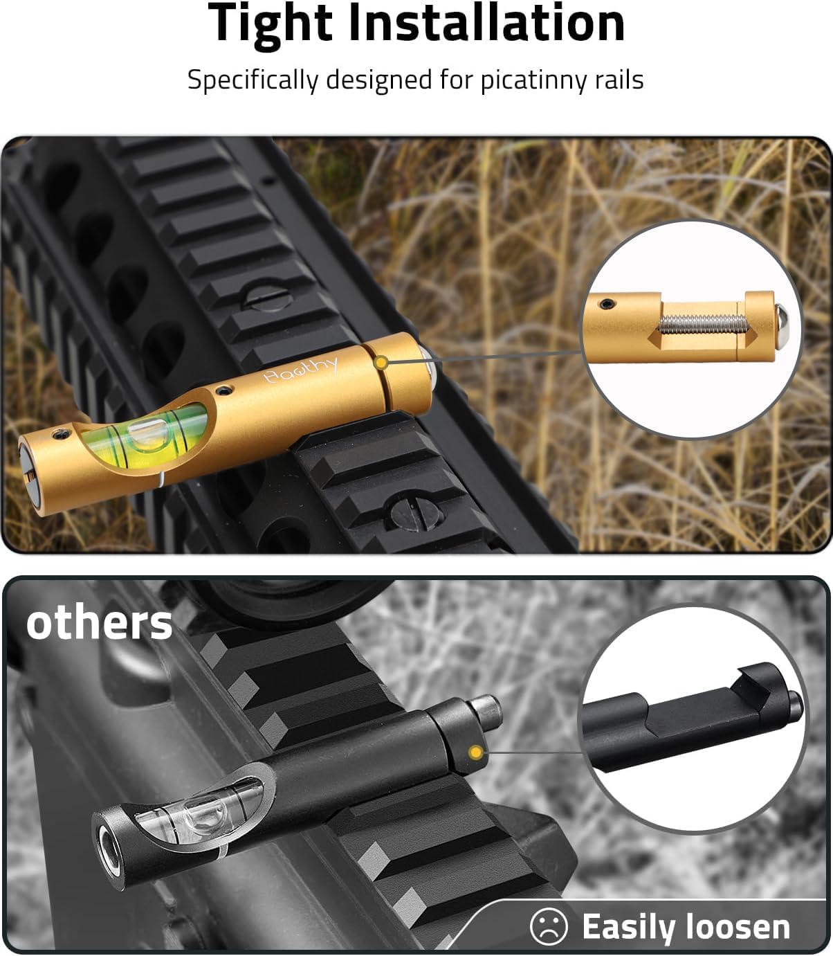 Hawthy Scope Leveling Kit Scope Bubble Level Picatinny Scope Level Magnetic Level Tool Bubble Leveling System