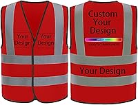 Vista 18 de Chaleco de seguridad de encargo de la alta visibilidad del chaleco de seguridad de la clase 2 Hi Vis reflex
