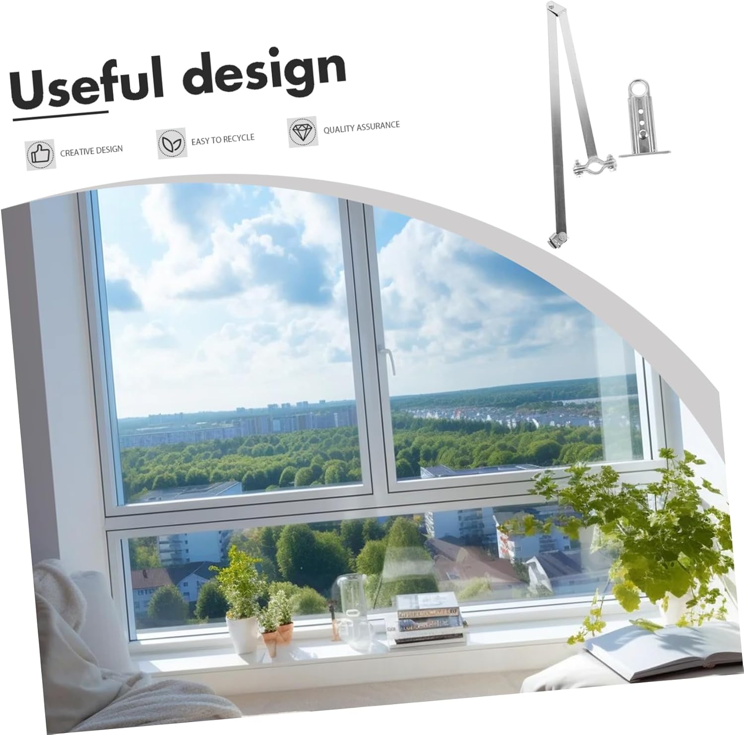 1set Automatic Window Opener Crank Handle Hand- Mechanical Window Accessory for Enhanced Ventilation and Air Circulation Homes and Greenhouses