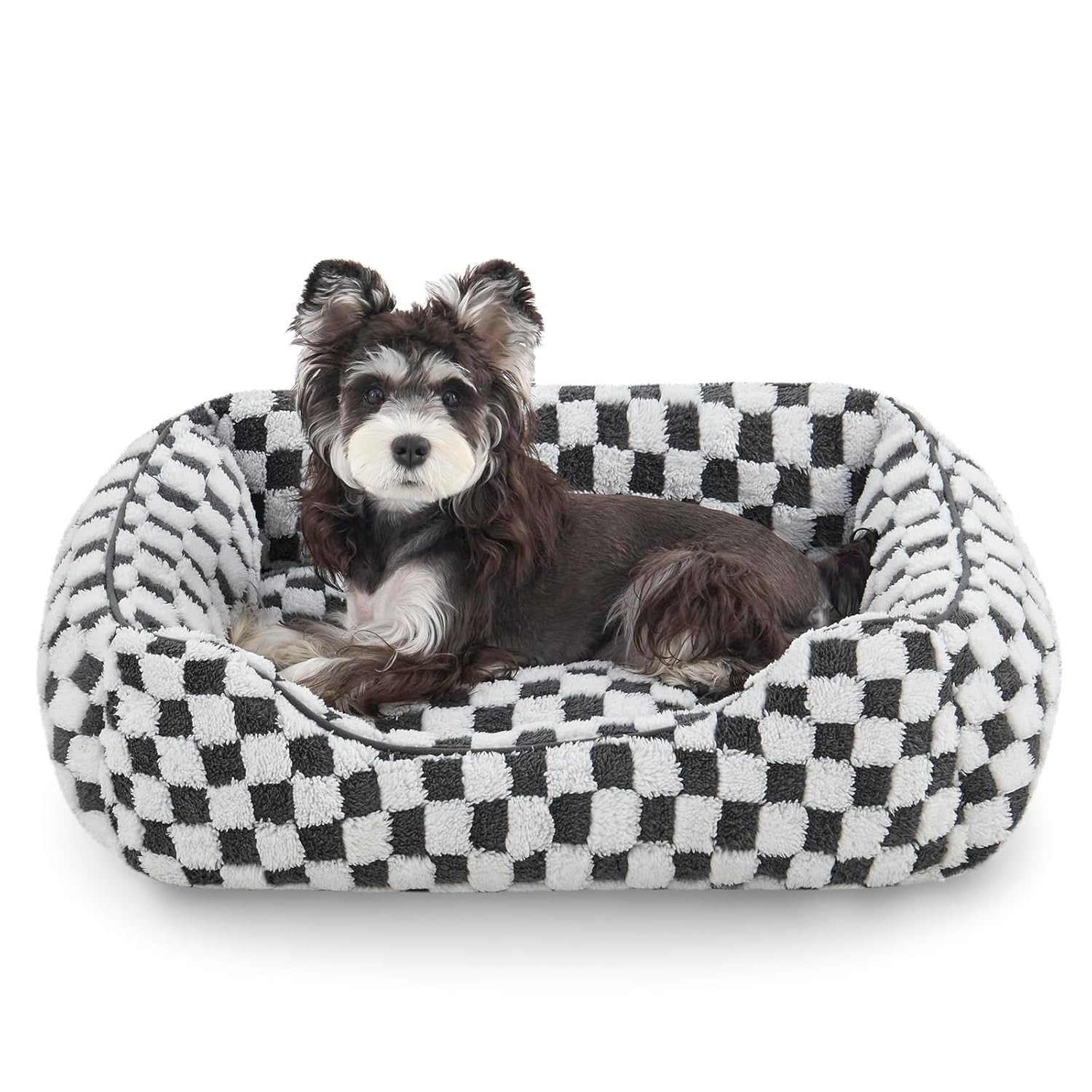 JOEJOY Dog Beds for Small Dogs -Cute Cat Beds for Indoor Cats Calming Pet Beds Rectangle Orthopedic Cuddle