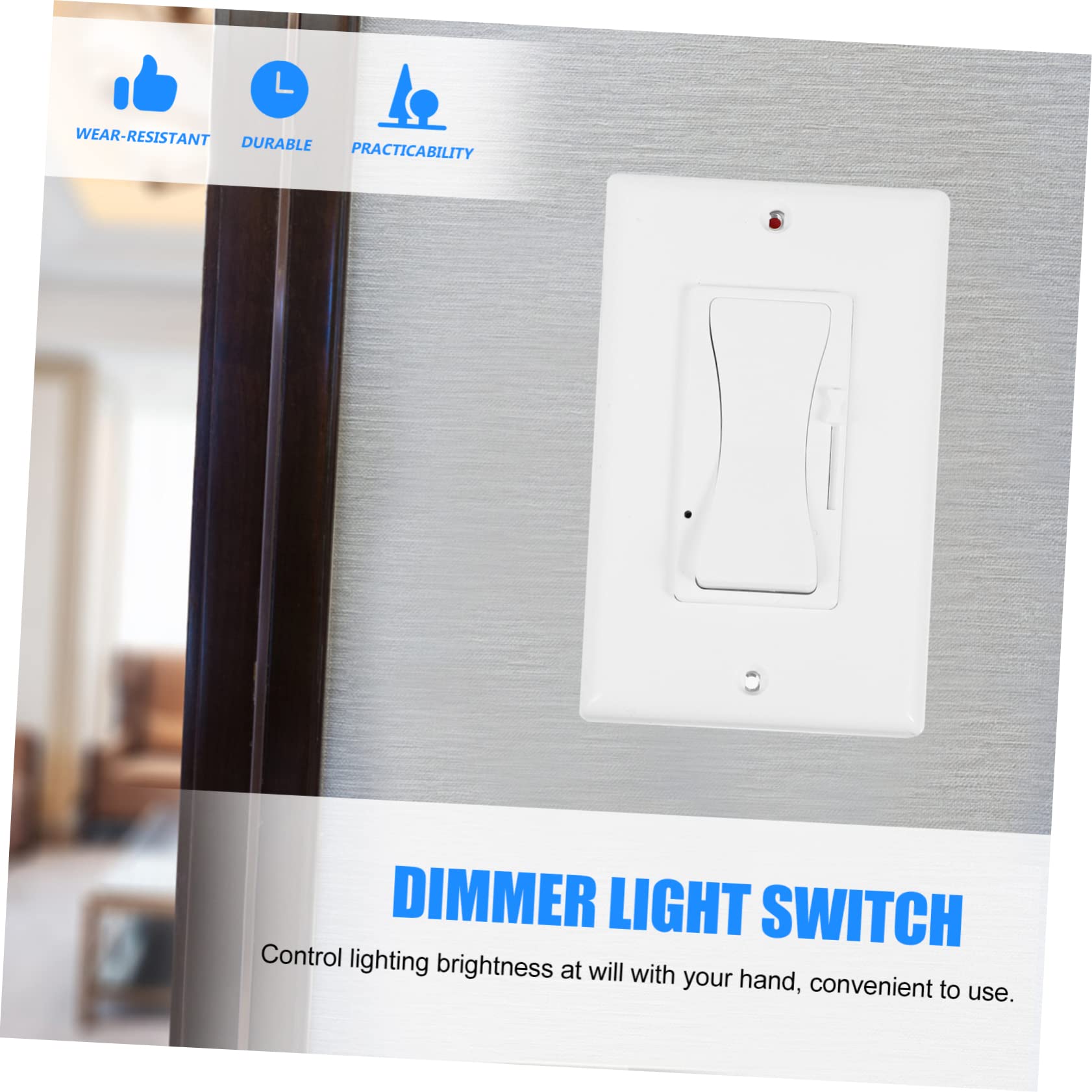 OSALADI 2pièces Variateur De Lumière Led Avec Indicateur Bleu Dimmable Pour Lampes Led Halogènes Et Facile à Installer Utiliser