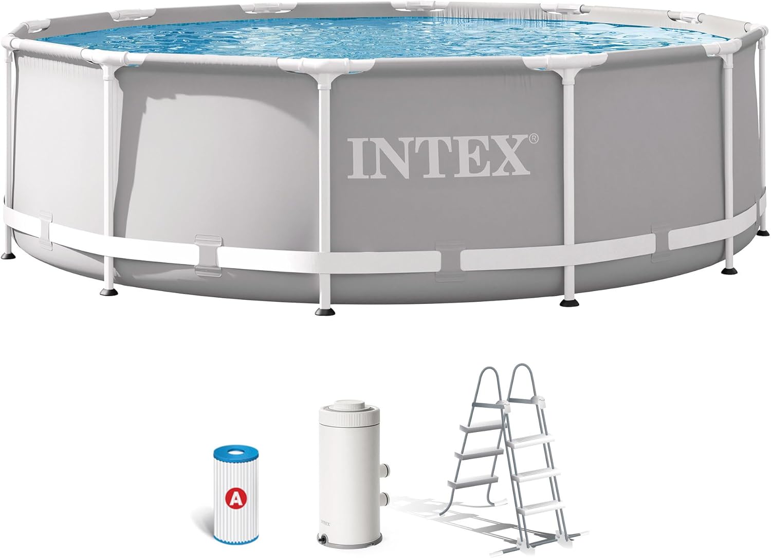 Piscina redonda Intex 26716NP con estructura metálica y lona azul