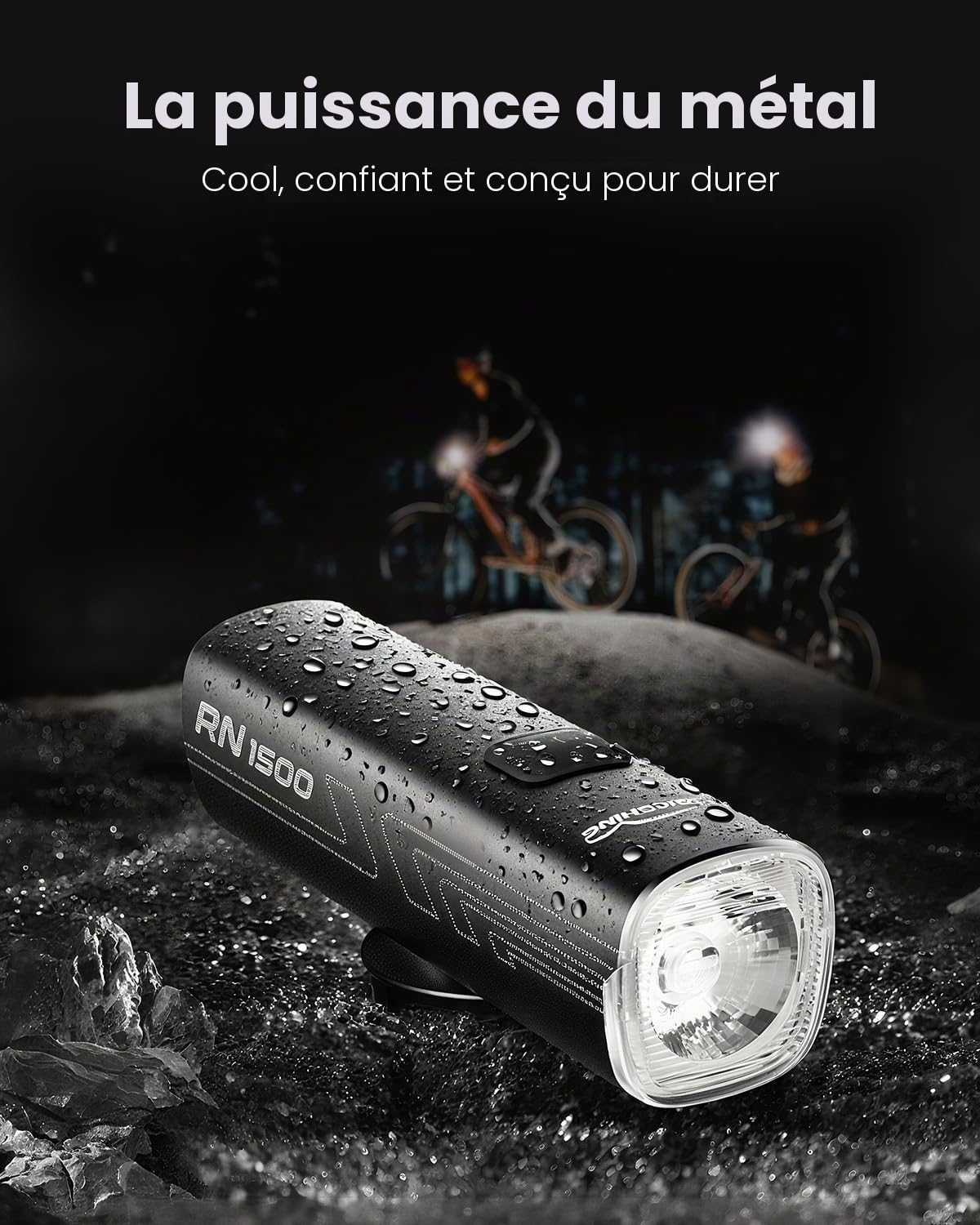 Magicshine RN1500 V2.0 Lampe de vélo Intelligente 1500 lumens, Rechargeable par USB-C IPX7, étanche, éclairage Avant de Cyclisme pour Route, vélo de Montagne Urbain, Conduite de Nuit