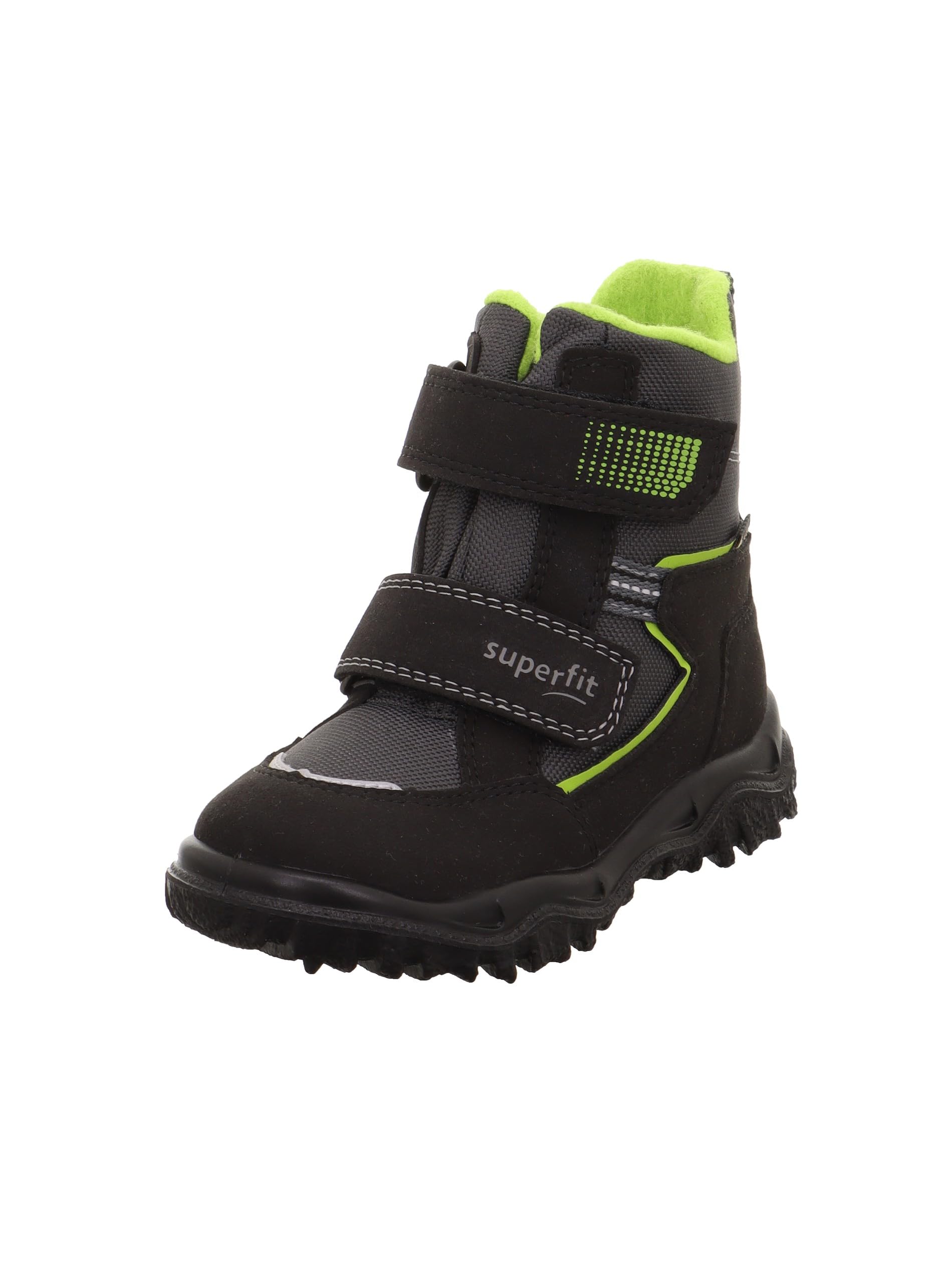 Superfit Herren Jungen Husky Jungen Warm Gefütterte Gore-tex Schwarz/Hellgrün 0010Stiefel