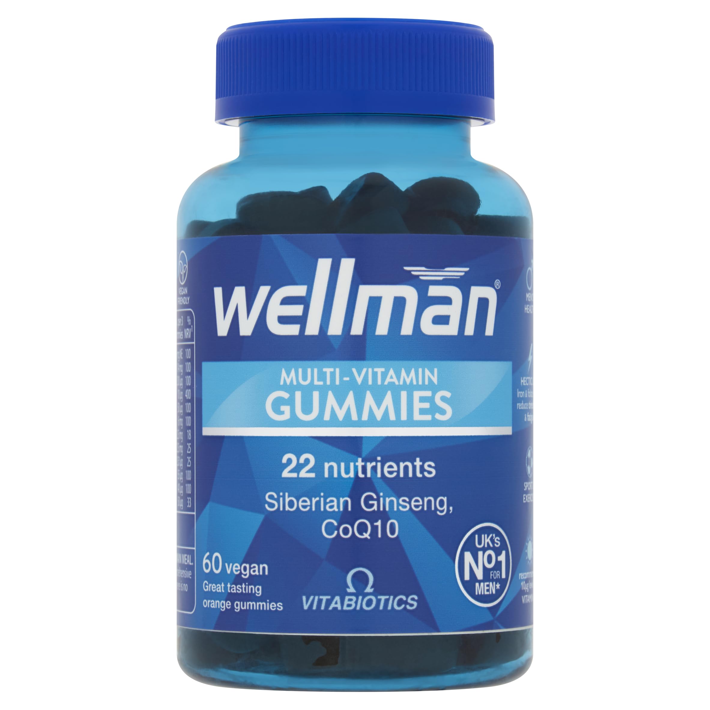 Multivitamin Chewable Vegan Gummies for Men, Wellman