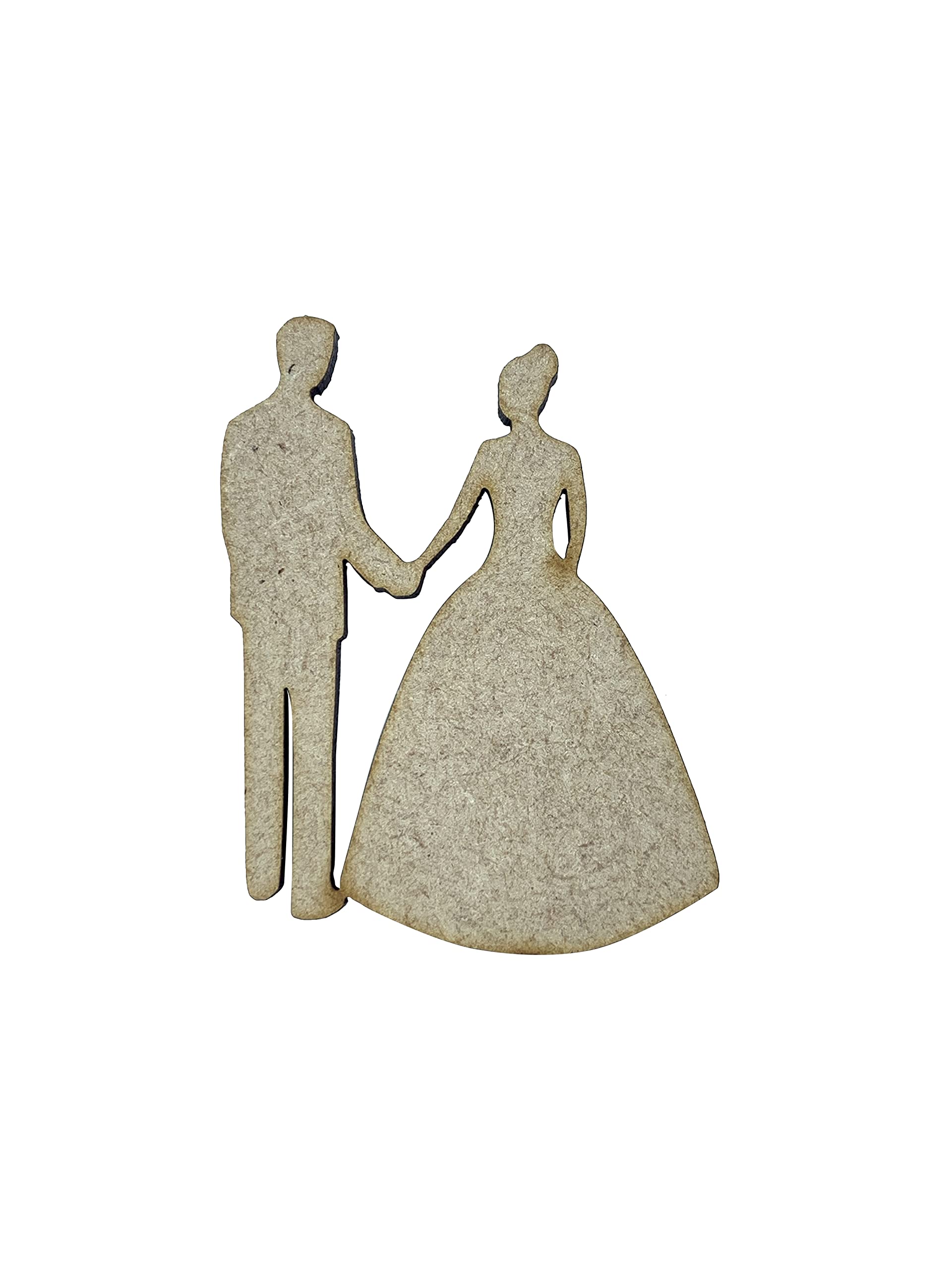 The Crafty Cow 8X Wedding Couple Married Love 5Cm Wood Craft Embelishments Laser Cut Shape Mdf