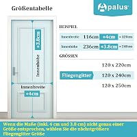 Apalus Prime Mágneses Szúnyogháló Ajtóra 120x240cm Fekete Rovarháló Erkély Terasz Időjárásálló Tépésálló Erős Mágnes 4
