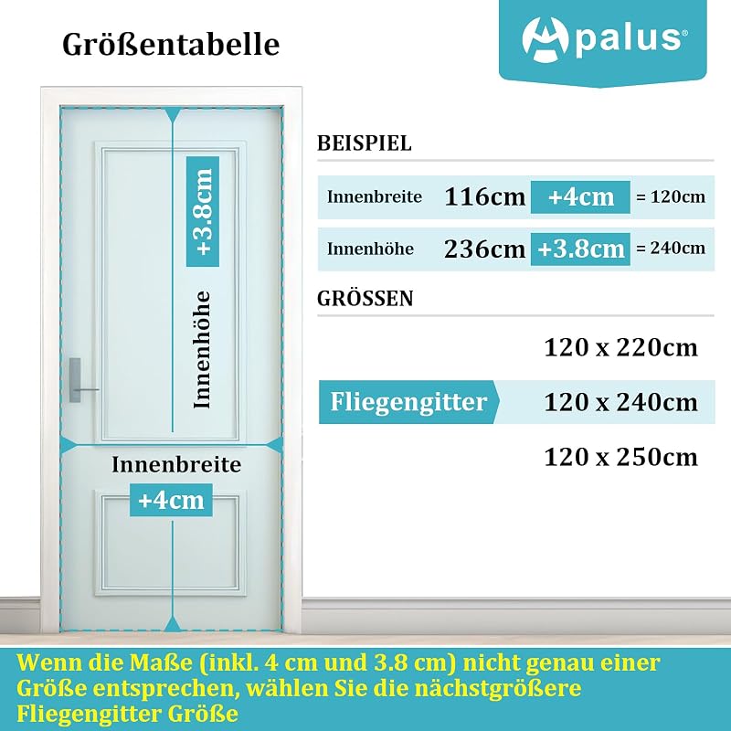 Apalus Prime Mágneses Szúnyogháló Ajtóra 120x240cm Fekete Rovarháló Erkély Terasz Időjárásálló Tépésálló Erős Mágnes