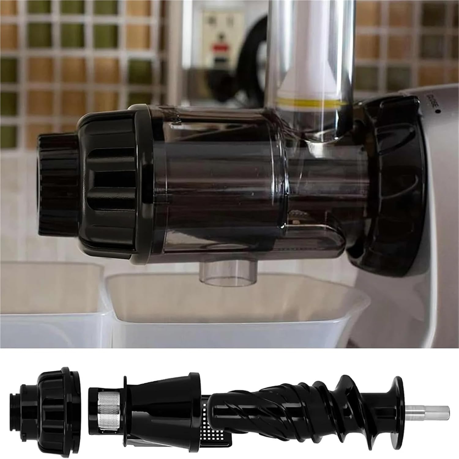 Compatible for Juicing Auger End Cap and Juice Screen Replacement for Juicer Models NC900HDC NC800HDS
