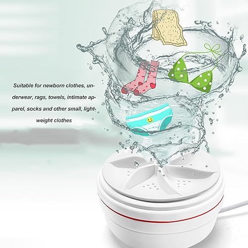 Miniatura 7 de Mini lavadora turbo, potente motor mini turbo, lavadora portátil, impermeable, estable, limpieza automática, lavadora para lavandería diaria,