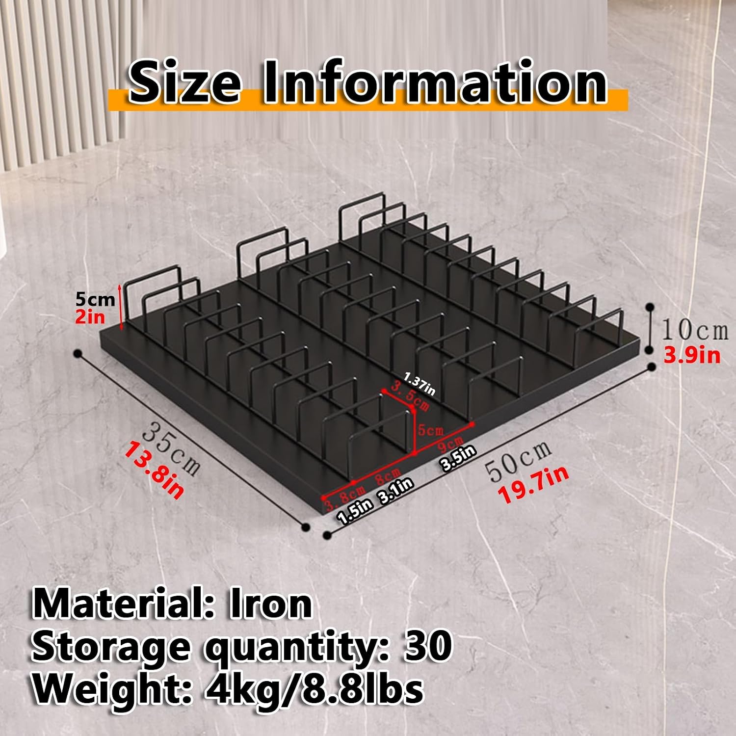 Desktop Tile Display Rack with 10/20/ 30 Card Slots, Tile Display Organizer, Sample Holder, Large Capacity Glass Sample Holder, Metal Ceramic Tile Door Stand Holder