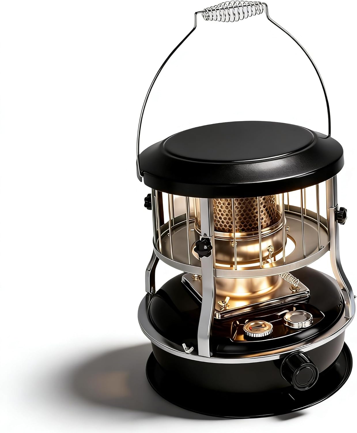 Kerosene Heater, 9000 BTU Portable Space Heater for Indoor Use, Adjustable Height SUS Alloy Construction Cordless Heating for Home Garage Basement Camping Non Electric