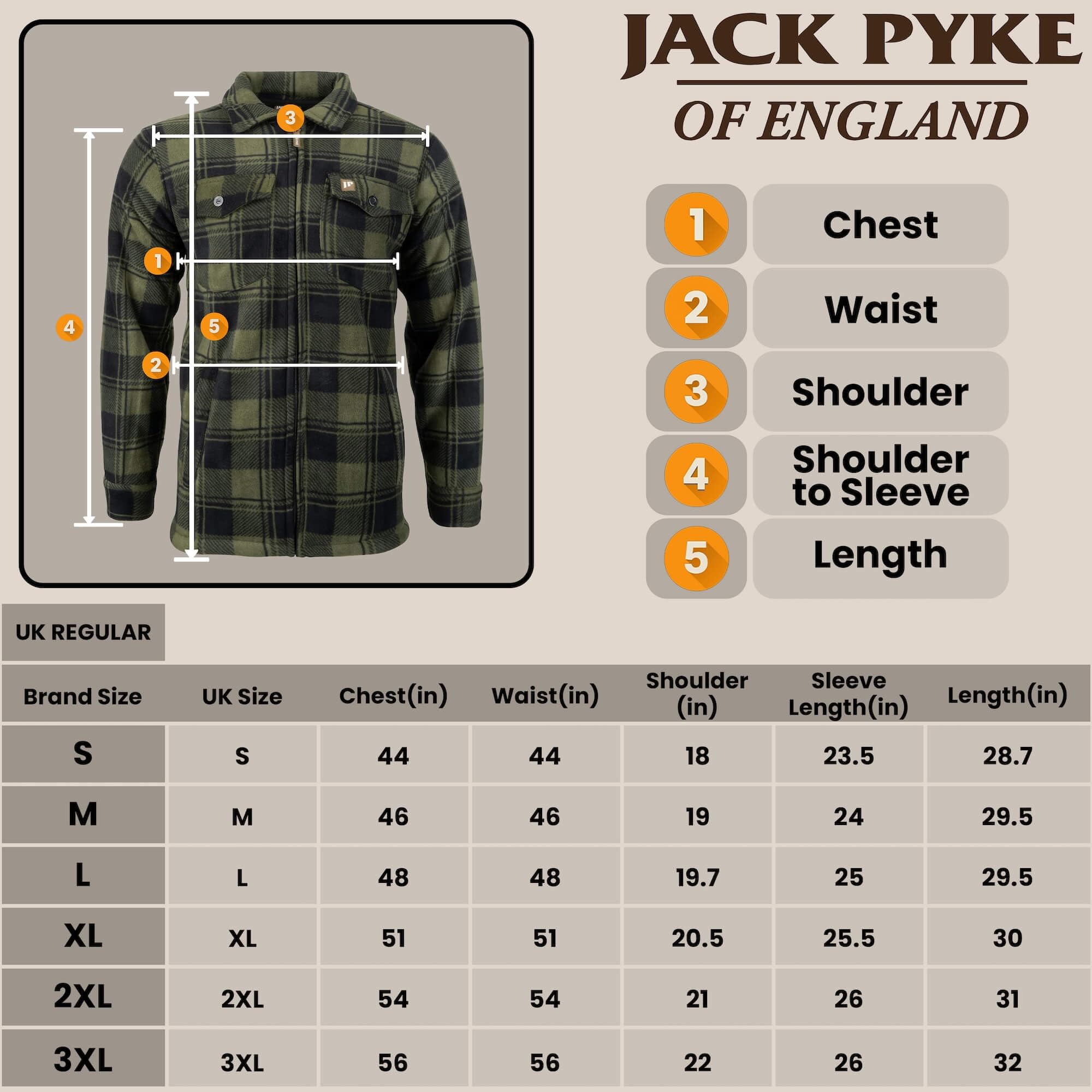 JACK PYKE Camicia tundra da uomo – Camicia a maniche lunghe in flanella a quadri con cerniera e fodera in pile, colletto rovesciato, multi tasche, polsini con bottoni per tiro o abbigliamento casual