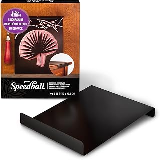 Speedball Bench Hook and Inking Plate for Block Printing Carving, 9"x12", Made in USA