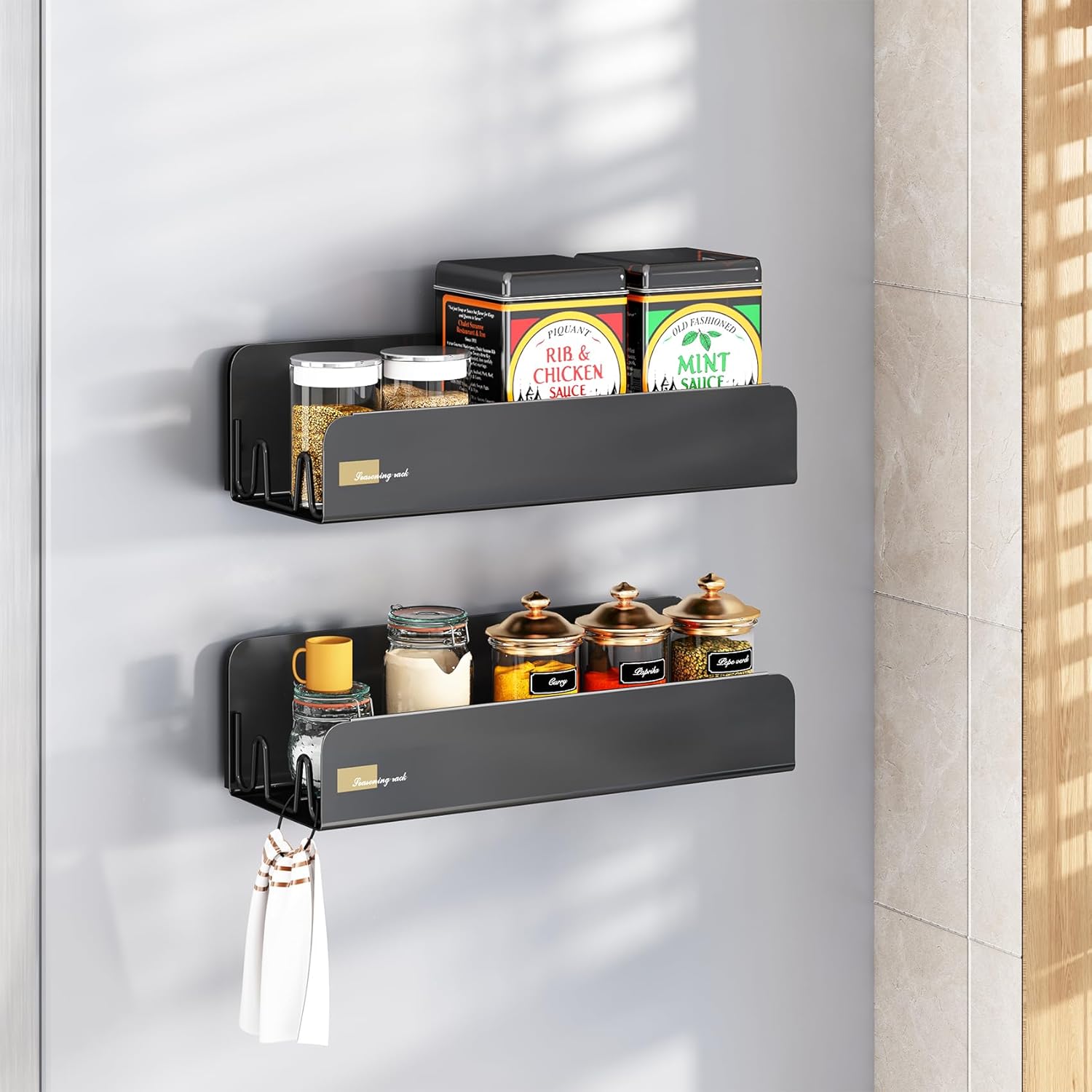 Magnetic Shelf Organizer for Refrigerator - Spice Rack main image 1