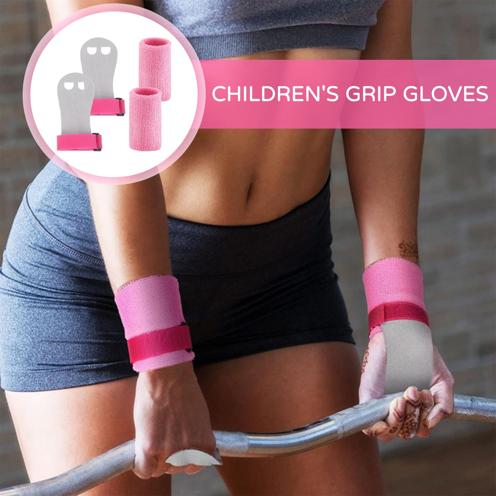 Manique Gymnastique Fille Barre Asymétrique Ensemble Fitness 4 Pièces