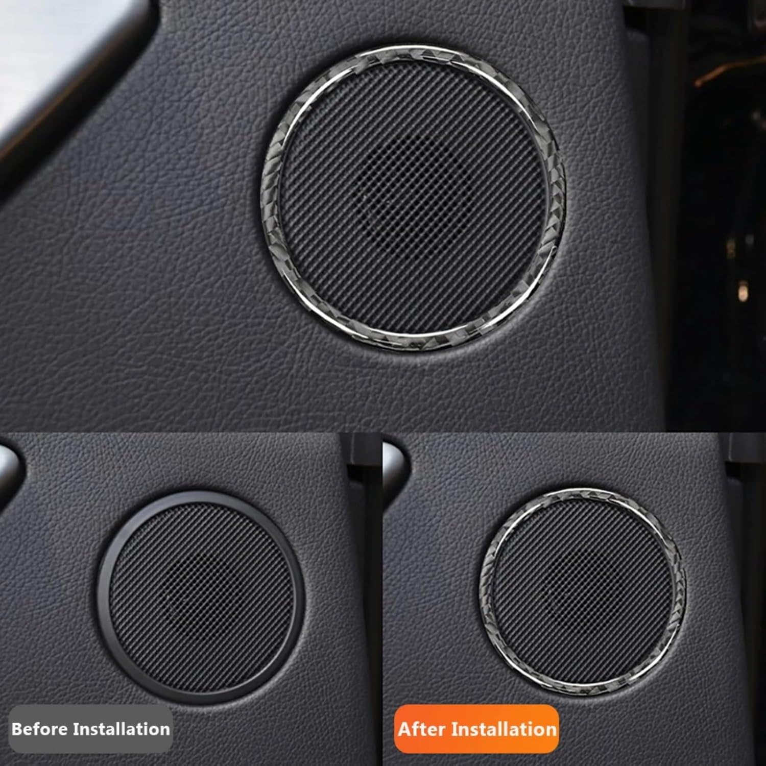 Generic Carbon Fiber Car Interior for Benz GLE/GLS/ML/GL 2011-2018 Carbon Fiber Car Door Horn for r-ing Decorative Sticker Interior Styling