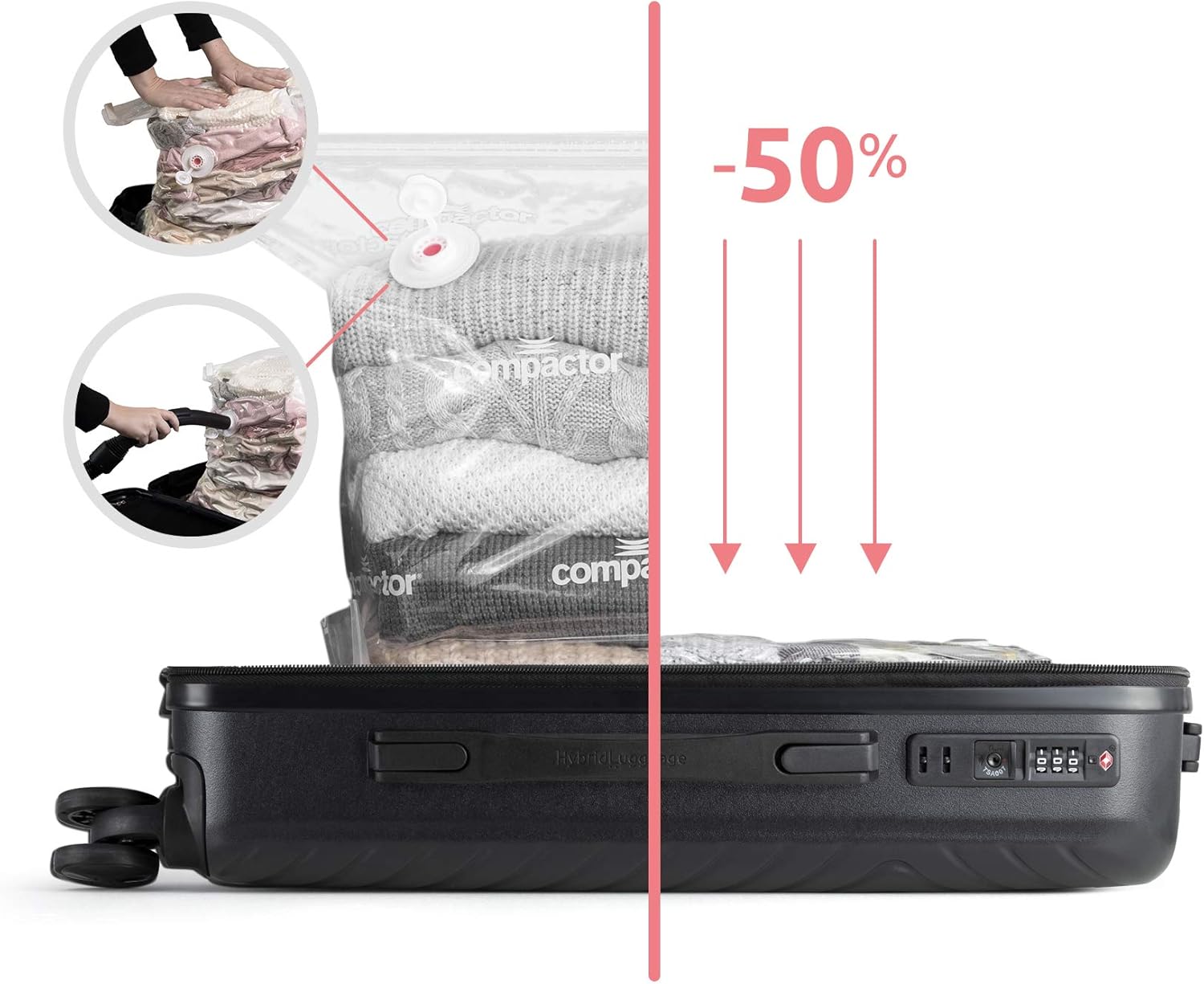 Compactor Cosmos, Black, Small