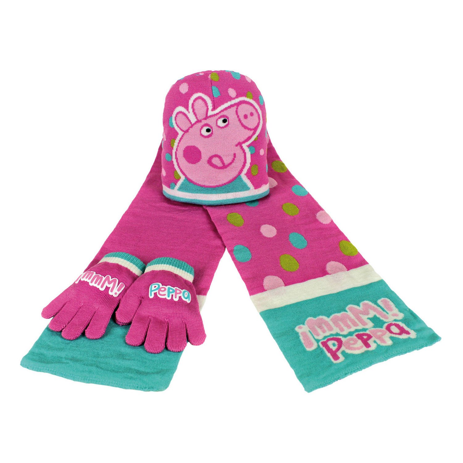 Peppa Pig 2200000349 Piece Set With Scarf Hat Gloves