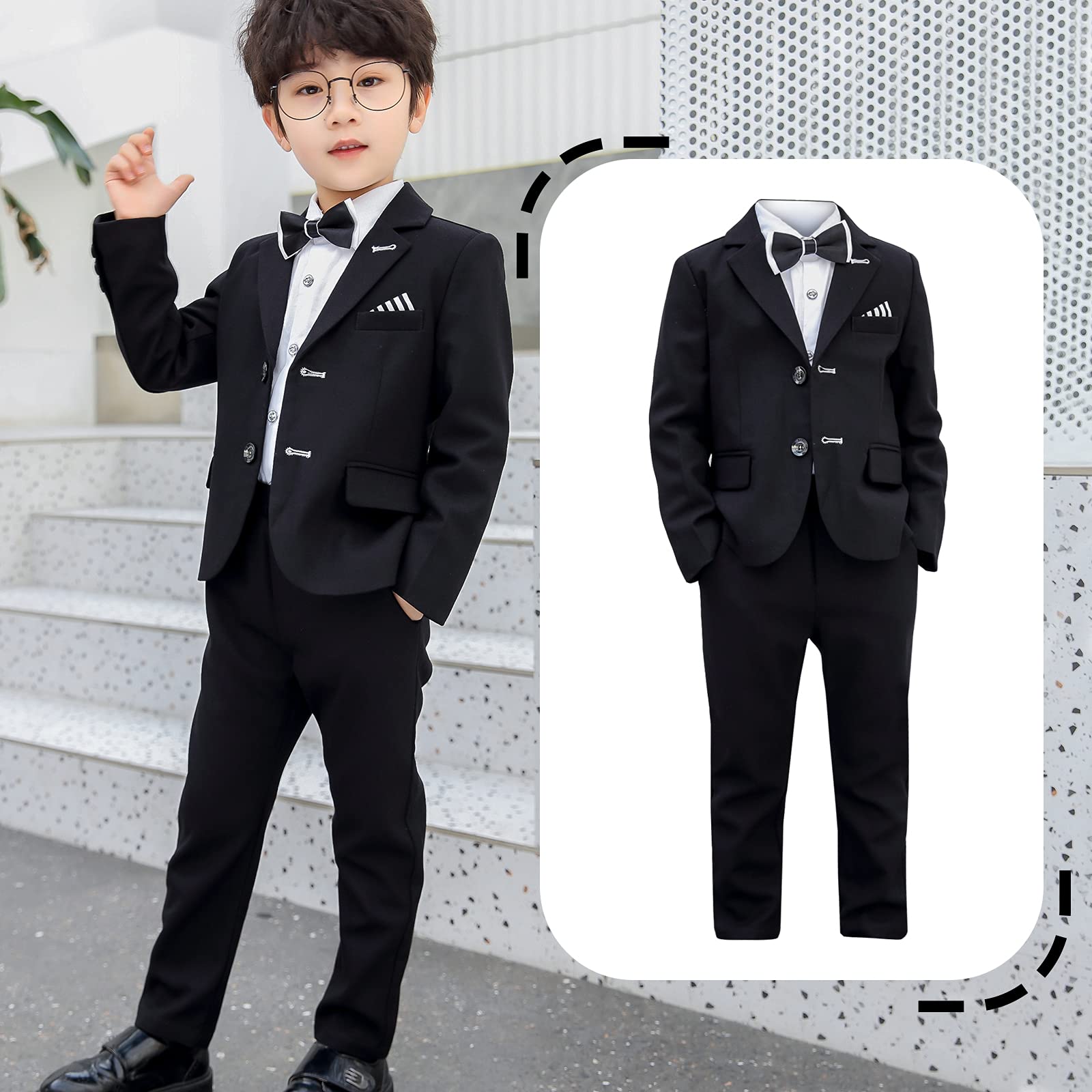 Trajes de Comunion Niño Corte Entallado y Temperamento, Utilizado para El Bautismo y La Comunión, Traje de Niño de Tres Piezas