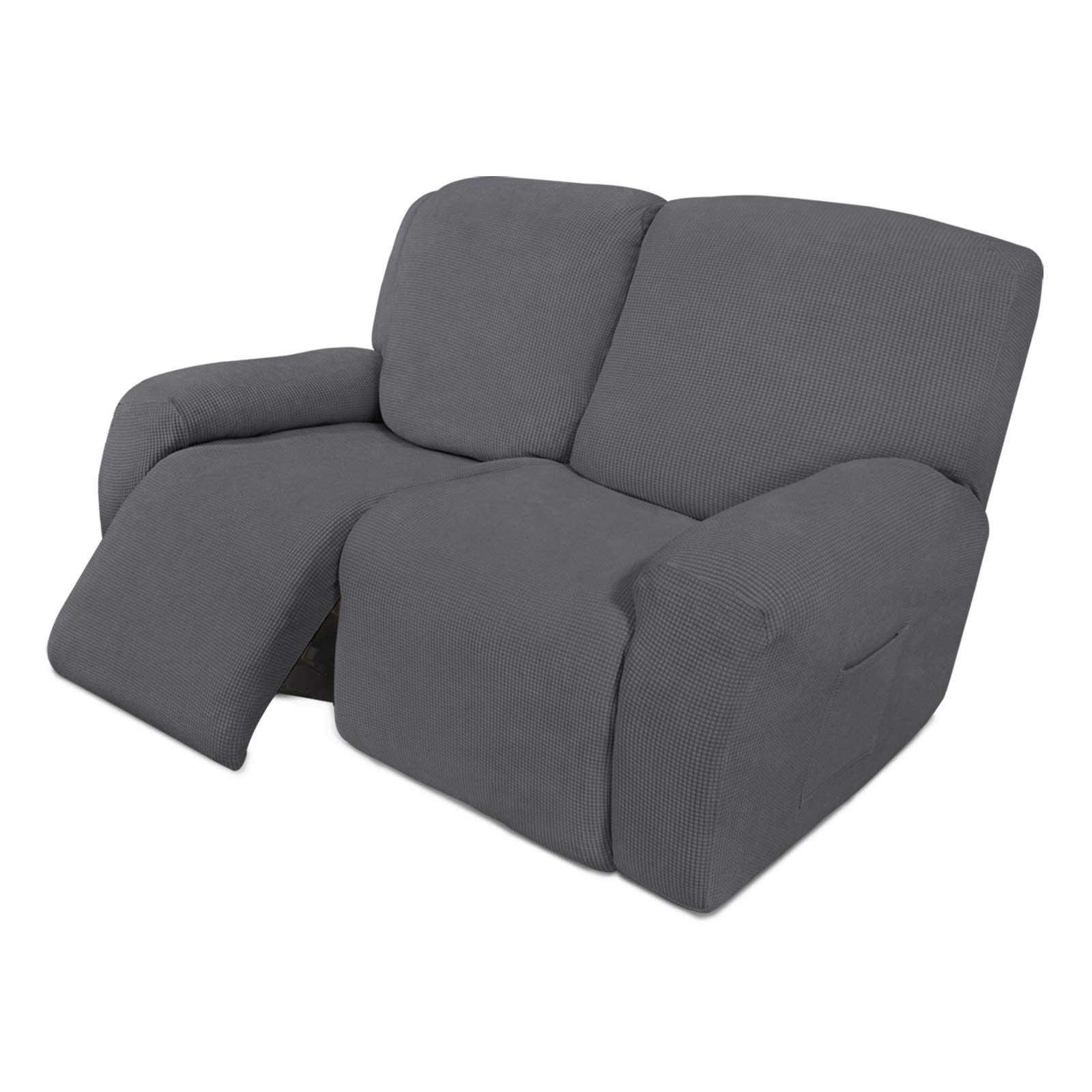 Easy-Going 6 Pieces RV Recliner Loveseat Sofa Slipcover Gray