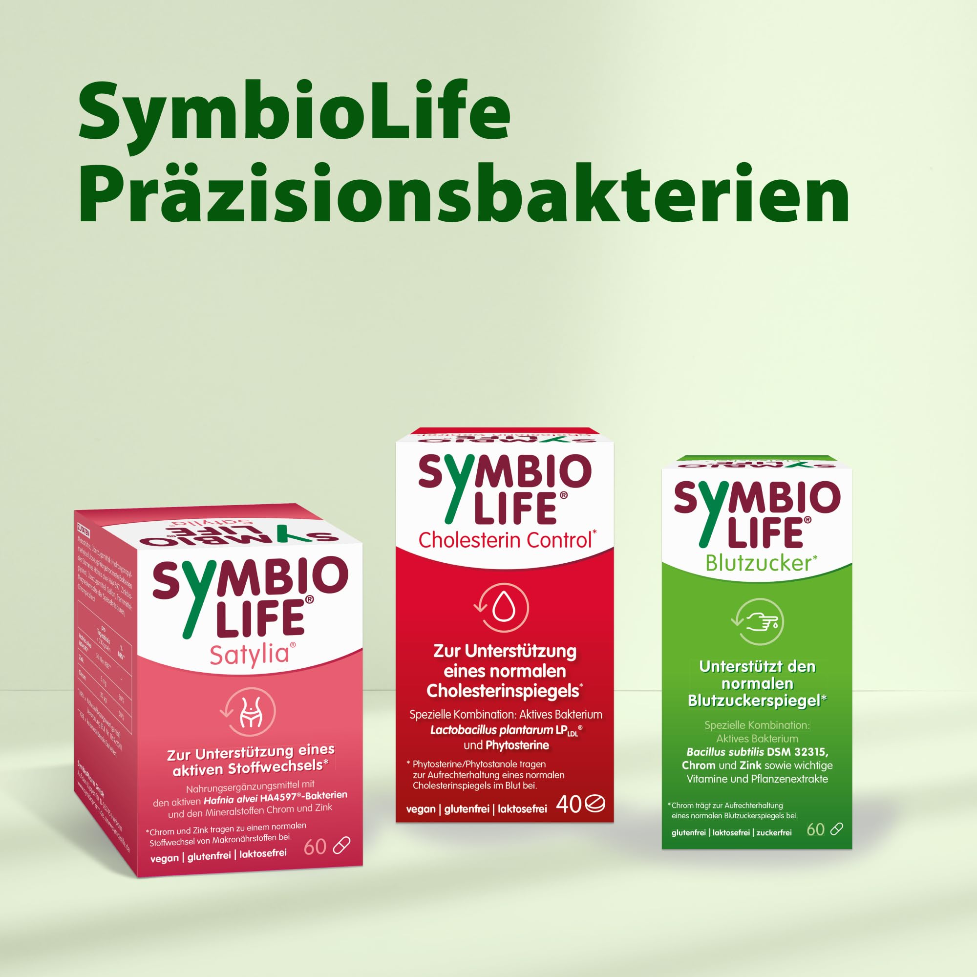 SymbioLife Blutzucker* - Nahrungsergänzungsmittel mit Zink, Chrom und ausgewählten Bakterien - unterstützt den normalen Blutzuckerspiegel* - 60 Kapseln