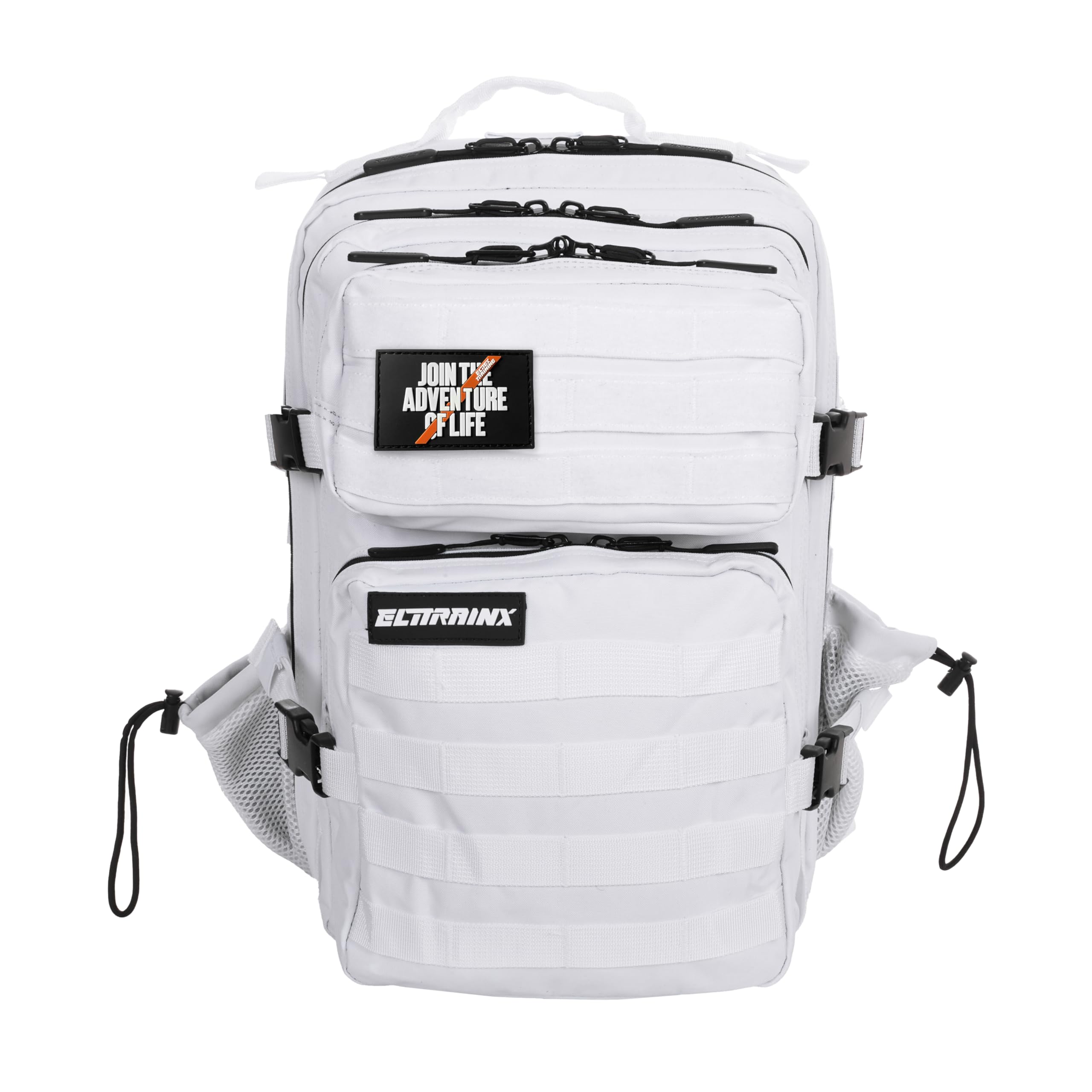 ELITRAINX Sac à dos tactique militaire imperméable pour sport, cabine avion, gymnase, extérieur, crosstraining by ELITEX TRAINING 25L (Blanc)