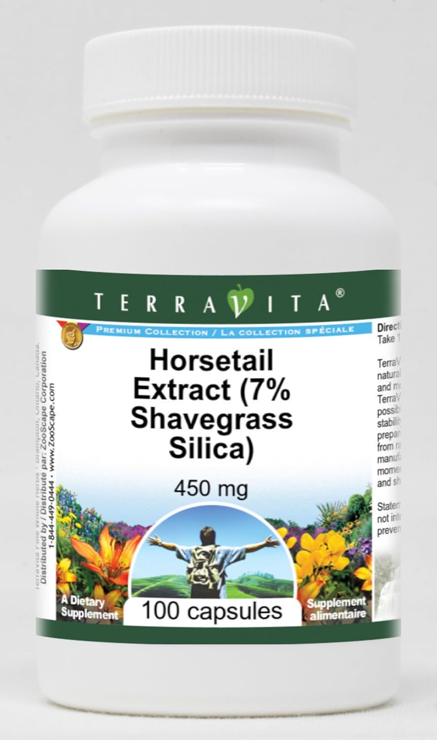 Horsetail Extract (7% Shavegrass Silica) - 450 mg (100 Capsules, ZIN: 514424)