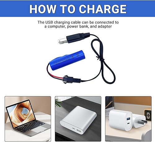 Miniatura 5 de Batería recargable de iones de litio de 3.7 V 500 mAh, enchufe SM-2P para auto de acrobacias RC de doble cara, pequeño bote a control remoto,