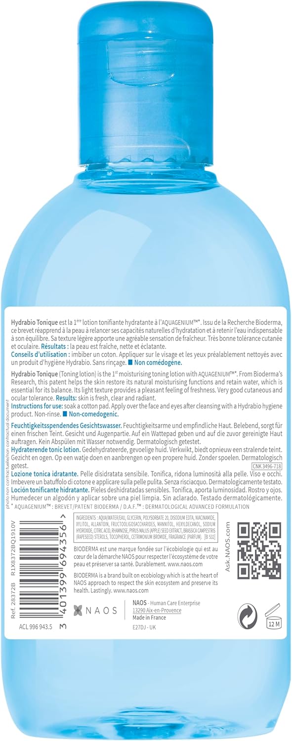 Revitalize Your Skin: Bioderma Hydrabio Moisturizing Toning Lotion Review