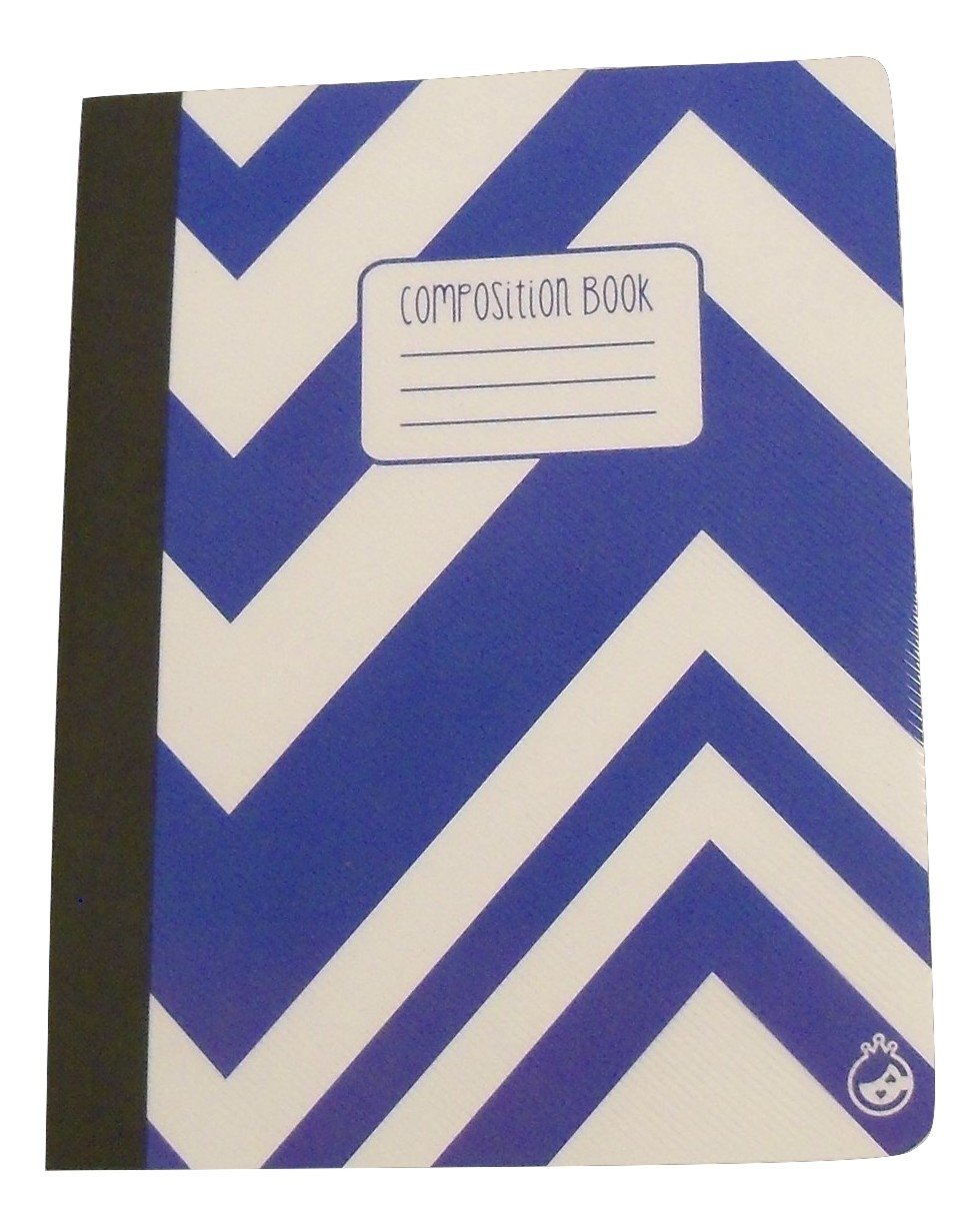 Studio C Carolina Pad Wide Ruled Composition Book with Poly Overlay Covers ~ You Zig It (Blue; 7.5" x 9.75"; 70 Sheets, 140 Pages)