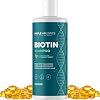 Volumizing Biotin Shampoo for Thinning Hair - Thin Hair Shampoo with Peppermint Argan and Essential Oils for Hair Care - Vegan Sulfate Free Shampoo for Damaged Dry Hair Paraben and Cruelty Free Mint