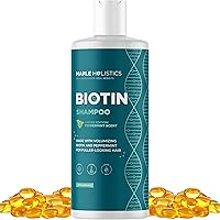 Vista 1 de Champú voluminizador de biotina para cabello fino - Champú para cabello fino con menta, argán y aceites esenciales para el cuidado del cabello