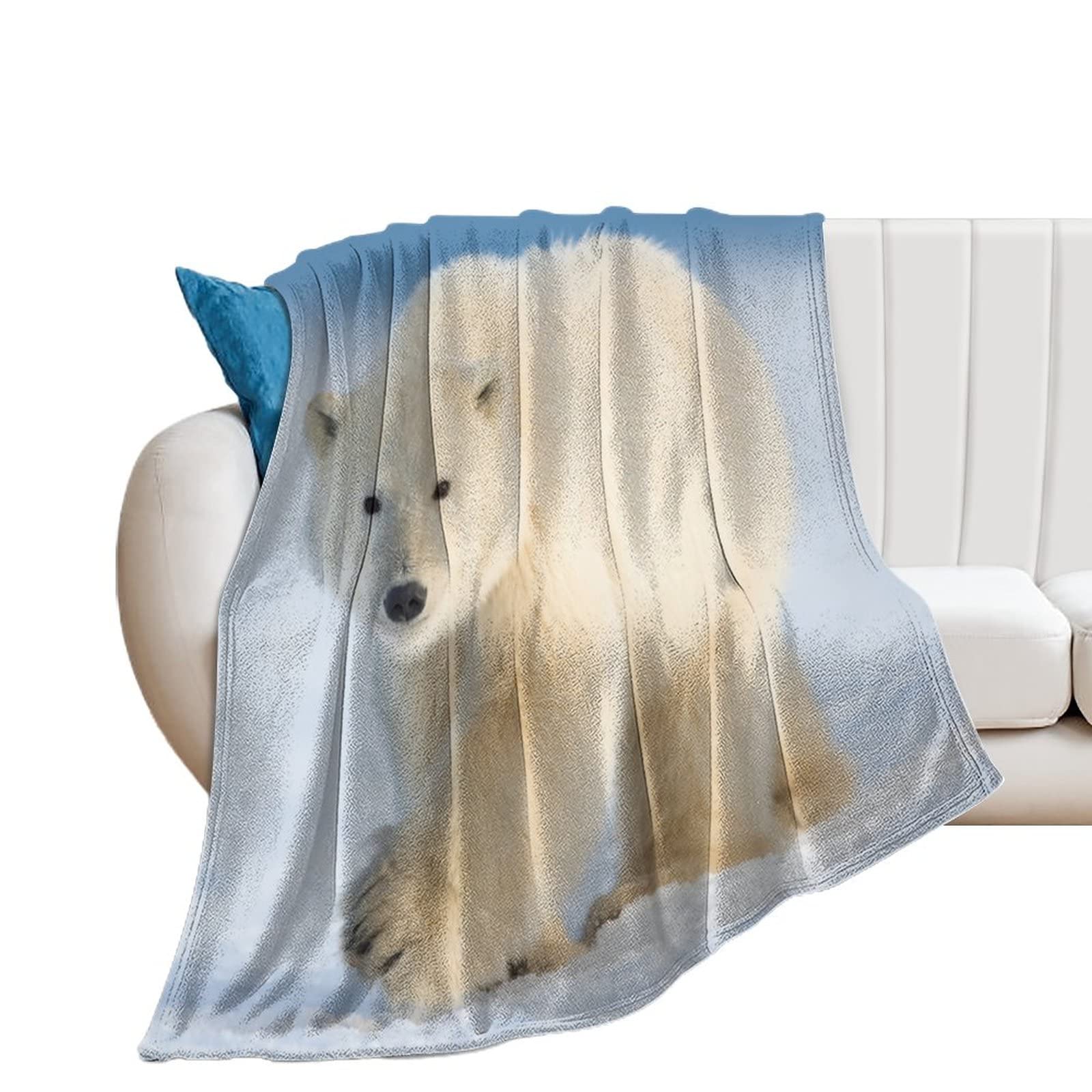 Couverture ours polaires super douce chaude et anti-froid