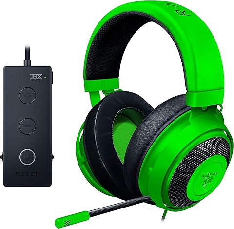 Razer Kraken Tournament Edition, Wired Esports Gaming Headset with Full Audio Control and THX Spatial Sound and Advanced Ergonomics, USB audio controller - Green