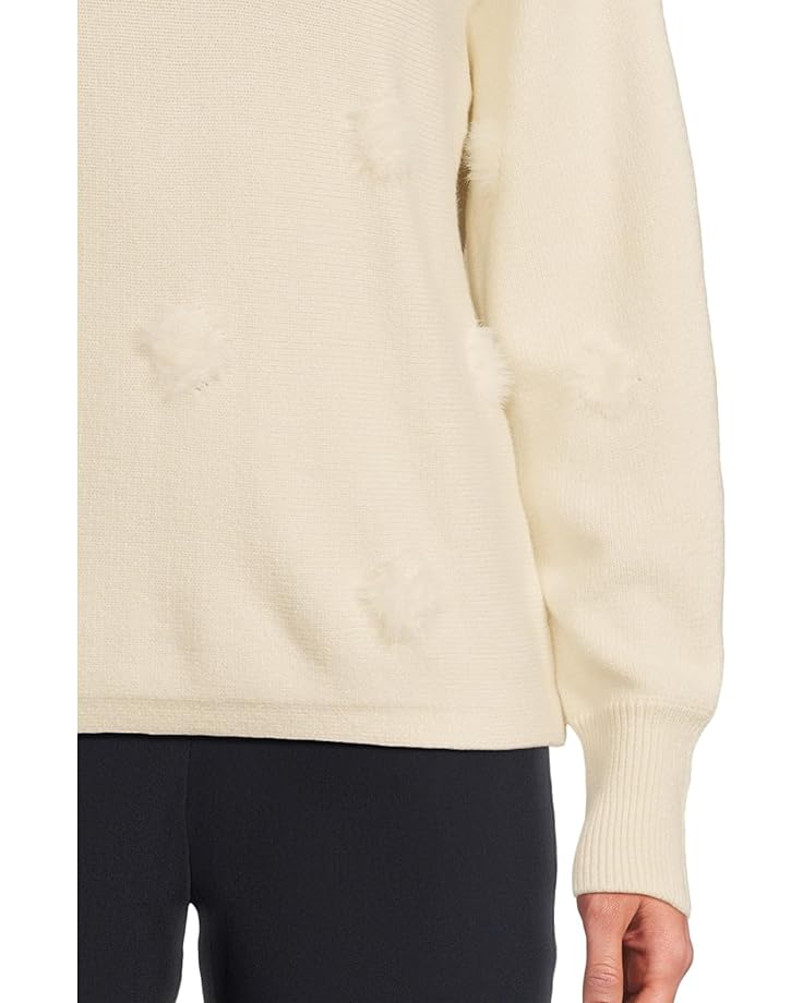 Elliott Lauren On the Dot - Long Sleeve Crew Neck Sweater with Fuzzy Dots - #4 of 5