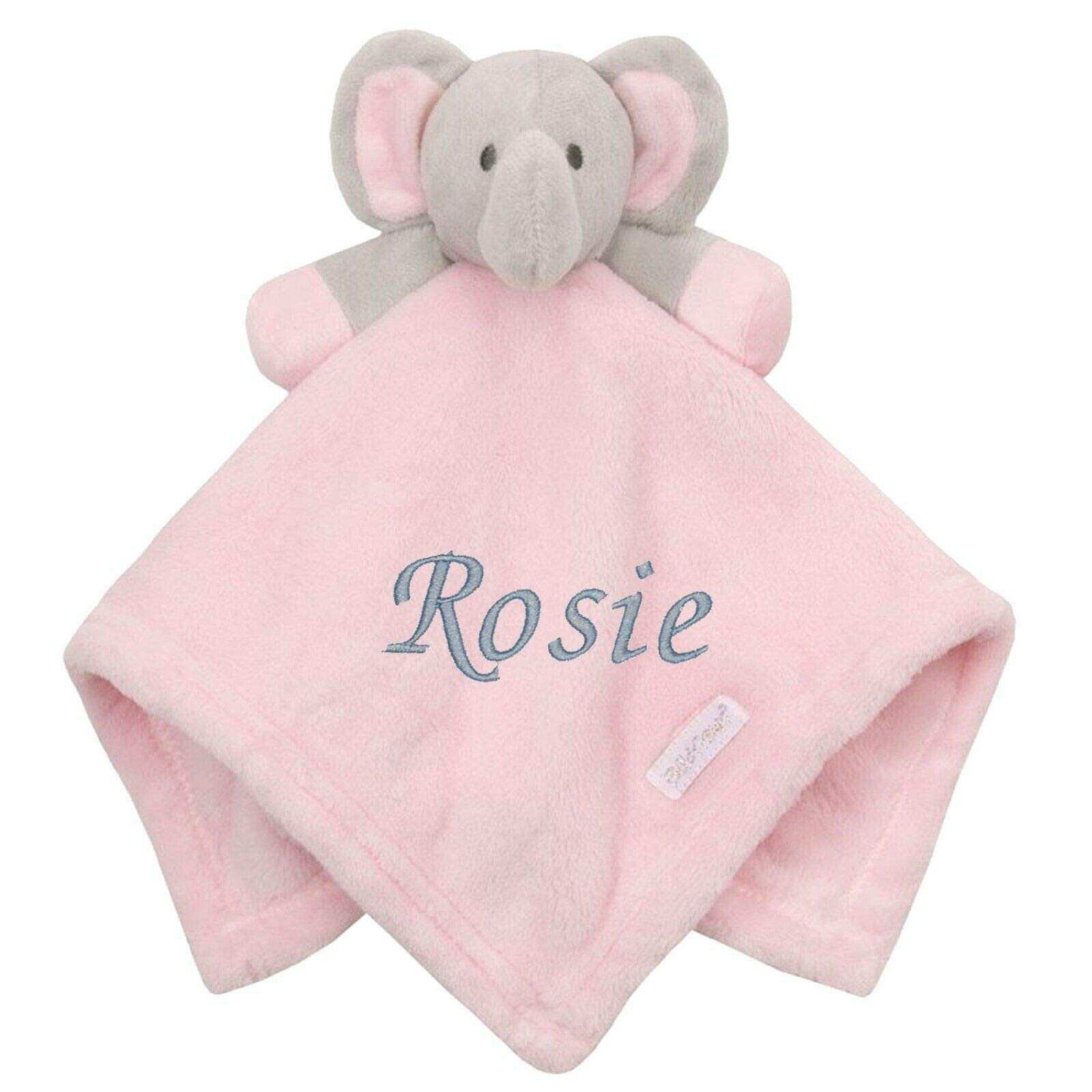 Johirim Personalised Baby Girl Boy Elephant Comforter Blanket (Elephant  Pink)
