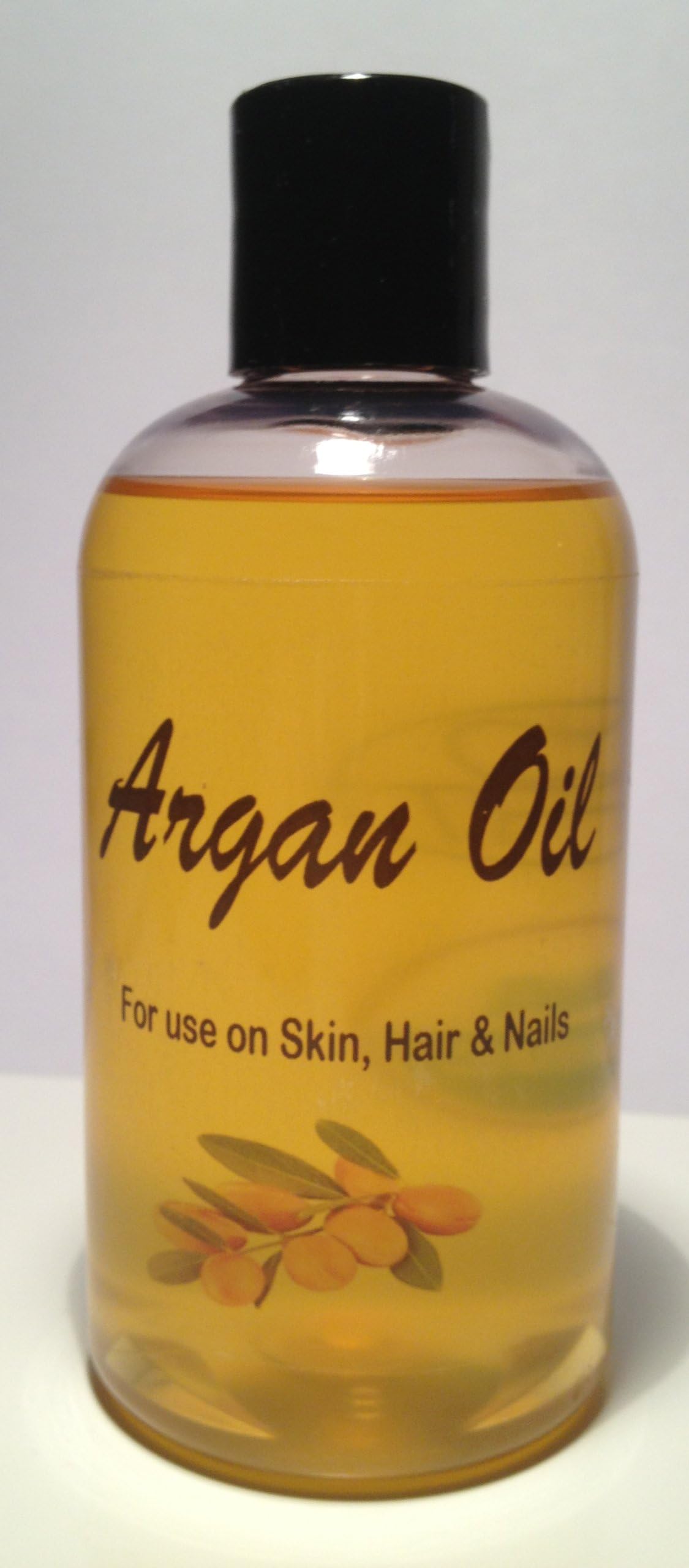 Argan Oil, 8 oz. pure and natural oil imported from Morocco, hydrates skin and increases elasticity to reverse the effects of aging.