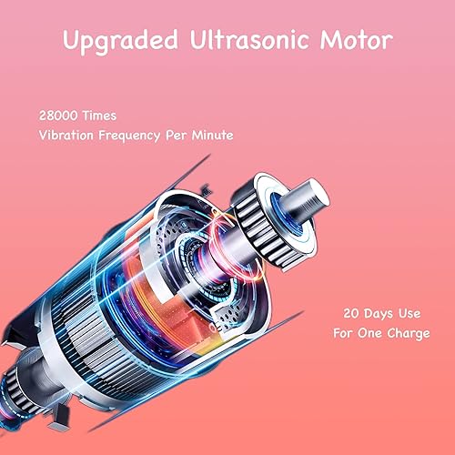 Miniatura 7 de Cepillos de dientes eléctricos para niños, en forma de U, cepillo automático sónico para niños con 4 cabezales de cepillo, 6 modos de limpieza,