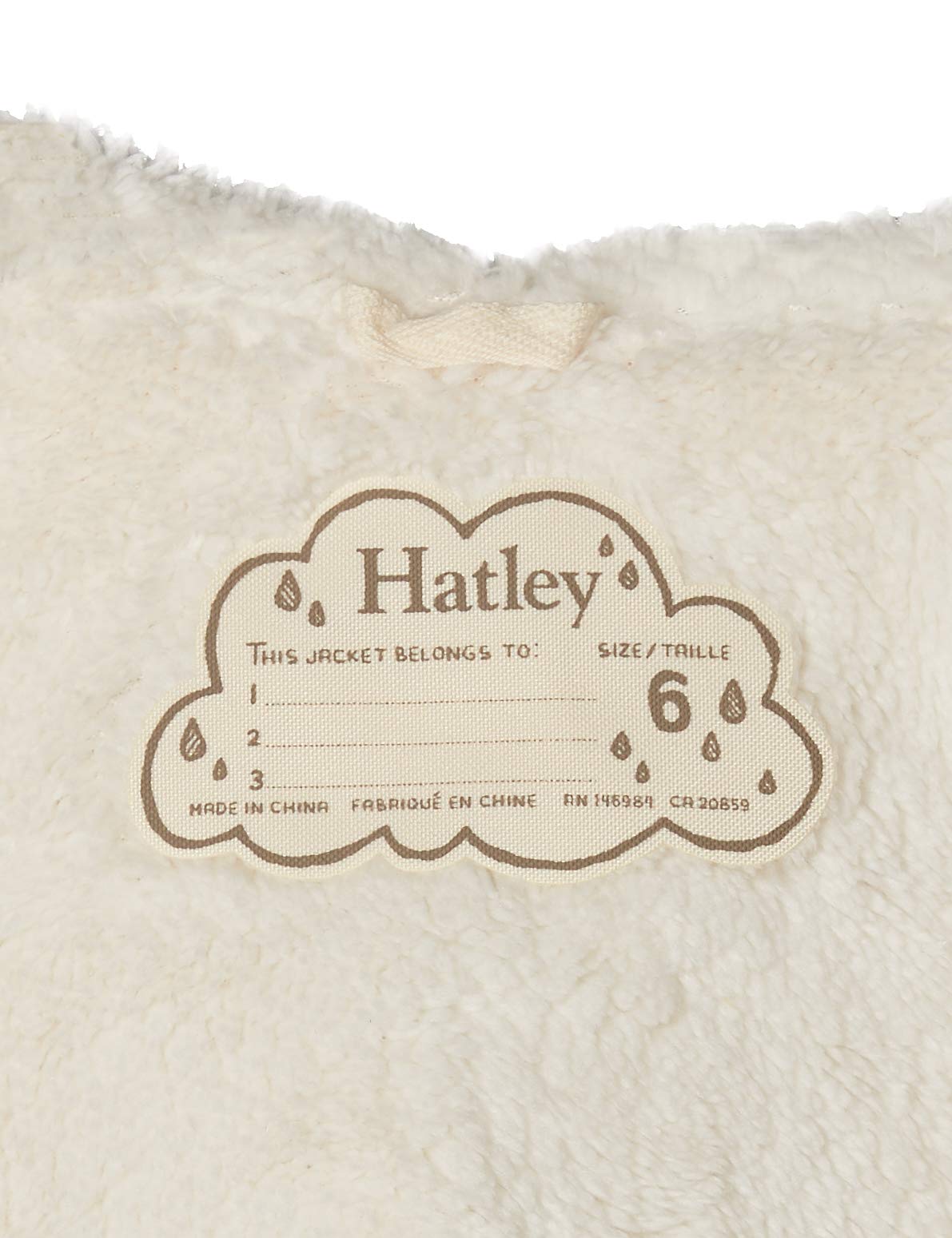 Hatley Lined Splash Jacket Veste Anti-éclaboussures doublée en Sherpa Fille