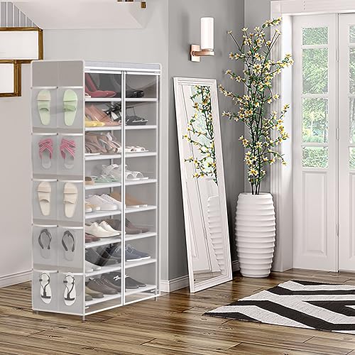 Miniatura 6 de Simple Houseware Zapatero de 8 niveles con funda, gris