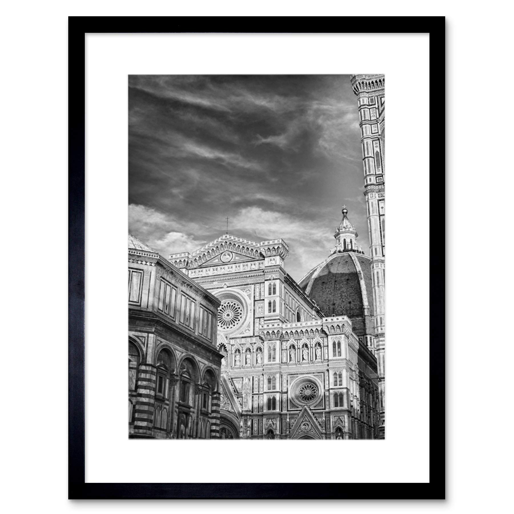Wee Blue Coo PHOTO ARCHITECTURE FLORENCE DUOMO CATHEDRAL BLACK WHITE ITALY ART PRINT B12X8159