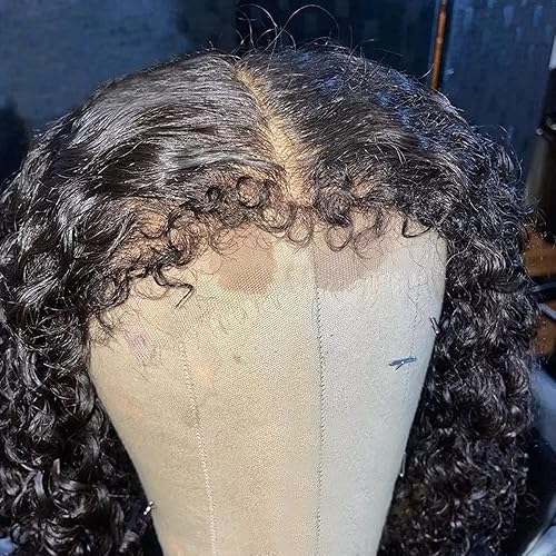 Miniatura 5 de Quinlux Wigs Peluca de cabello rizado rizado con encaje frontal de 13 x 6 HD, cabello humano con encaje frontal de alta definición, natural HD,