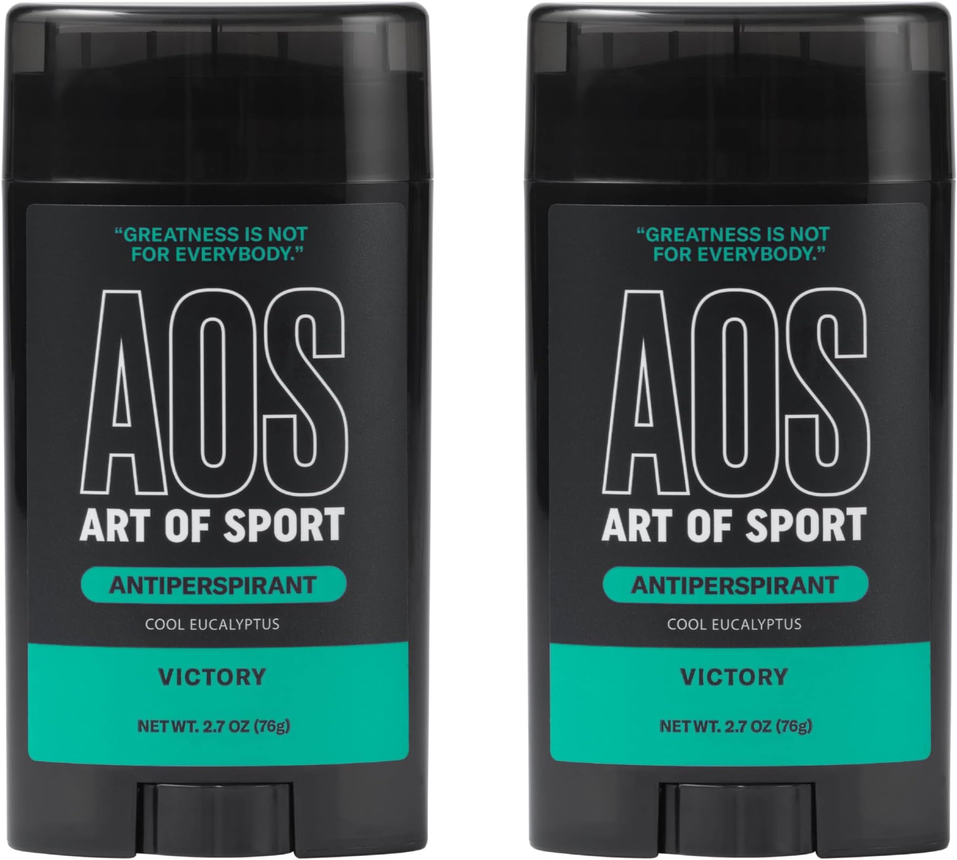 Art of Sport Men’s Antiperspirant Deodorant – Aluminum-Free, Natural Botanicals – Eucalyptus Victory Scent – Long-Lasting Sweat Protection – Made for Athletes – 2.7 oz (2-Pack)